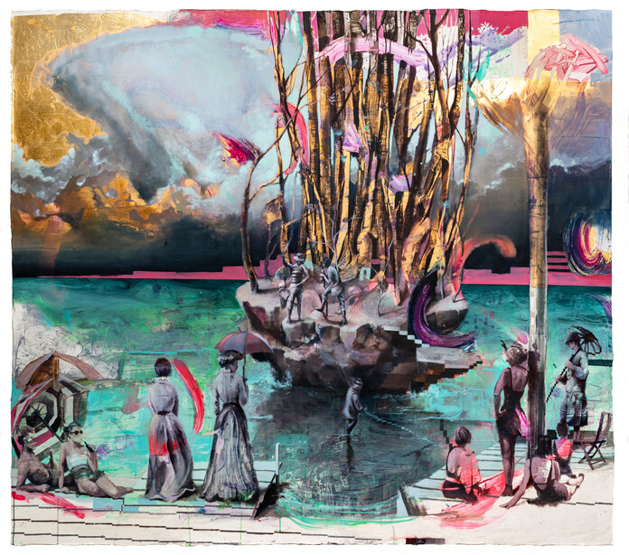 2023 Benjamin Burkard "KeinSandStrand" 160 x 180 cm 2023 Benjamin Burkard "KeinSandStrand" 160 x 180 cm