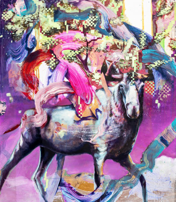 Benjamin Burkard, 2023, "Schwelgschleife" 70 x 50 cm